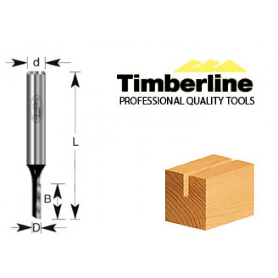 Broca Timberline 1/4" para madera de un Filo Recta. 