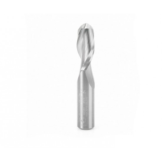 Broca 1/2" Amana Tool en espiral de carburo solido con 2 filos con nariz de bola para CNC. 46380