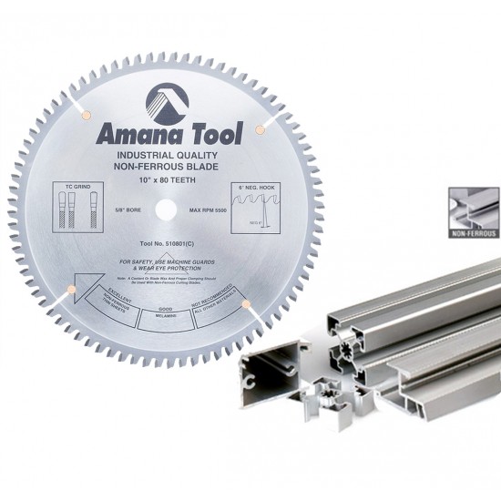 Disco 10" Amana Tool para Aluminio.