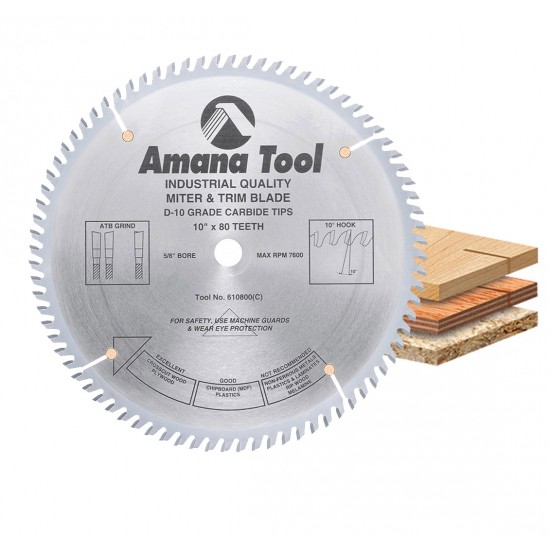 Disco 10" Amana Tool para madera.