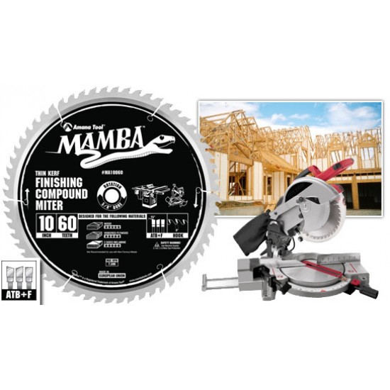 Disco 10" Mamba Amana Tool ATB+F para madera.