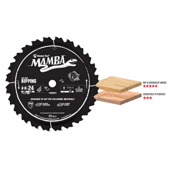 Disco Mamba 8-8-1/4" Amana AGE para madera.